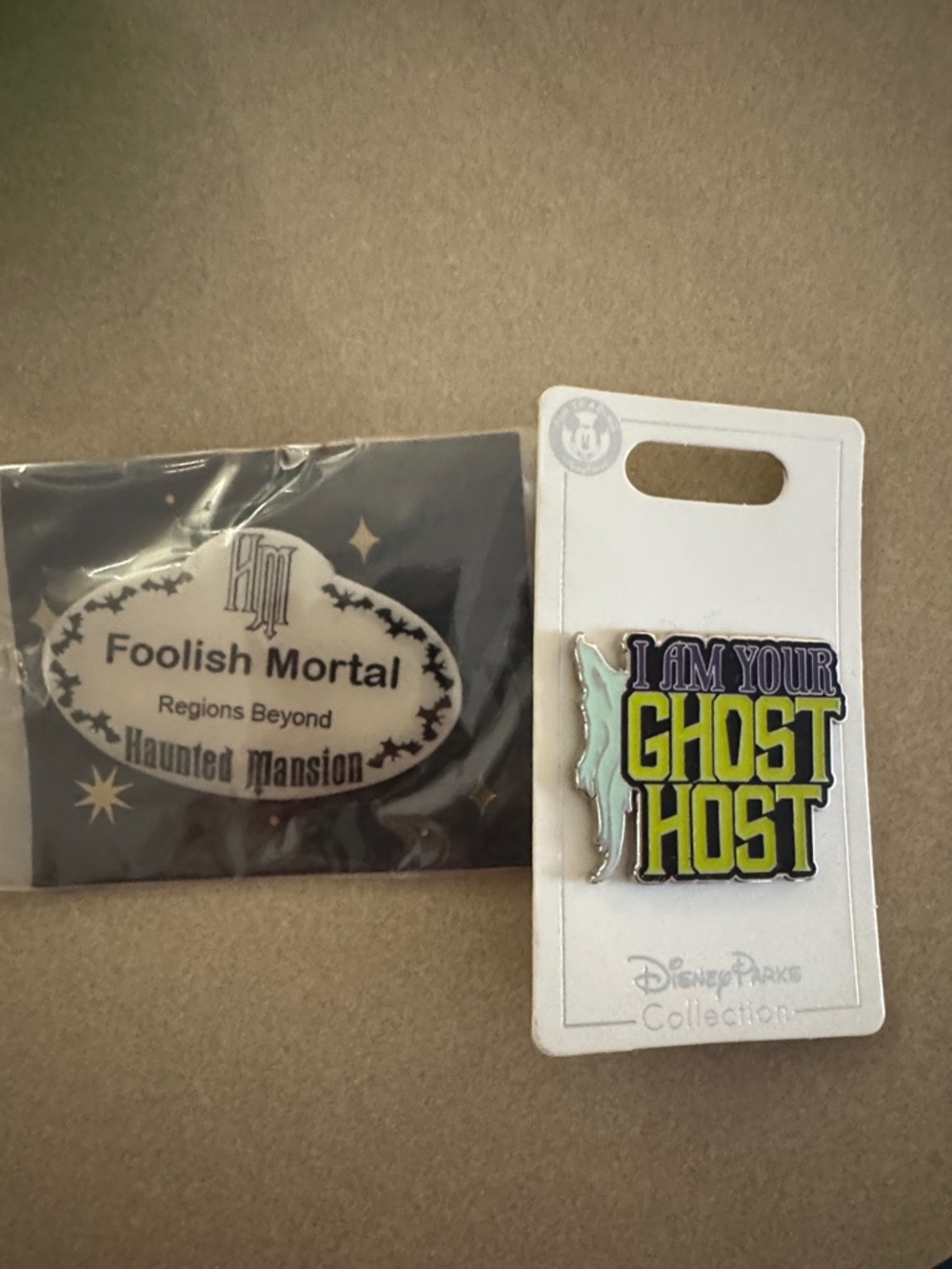 Disney The Haunted Mansion Pins - Ghost Host and Foolish Mortal